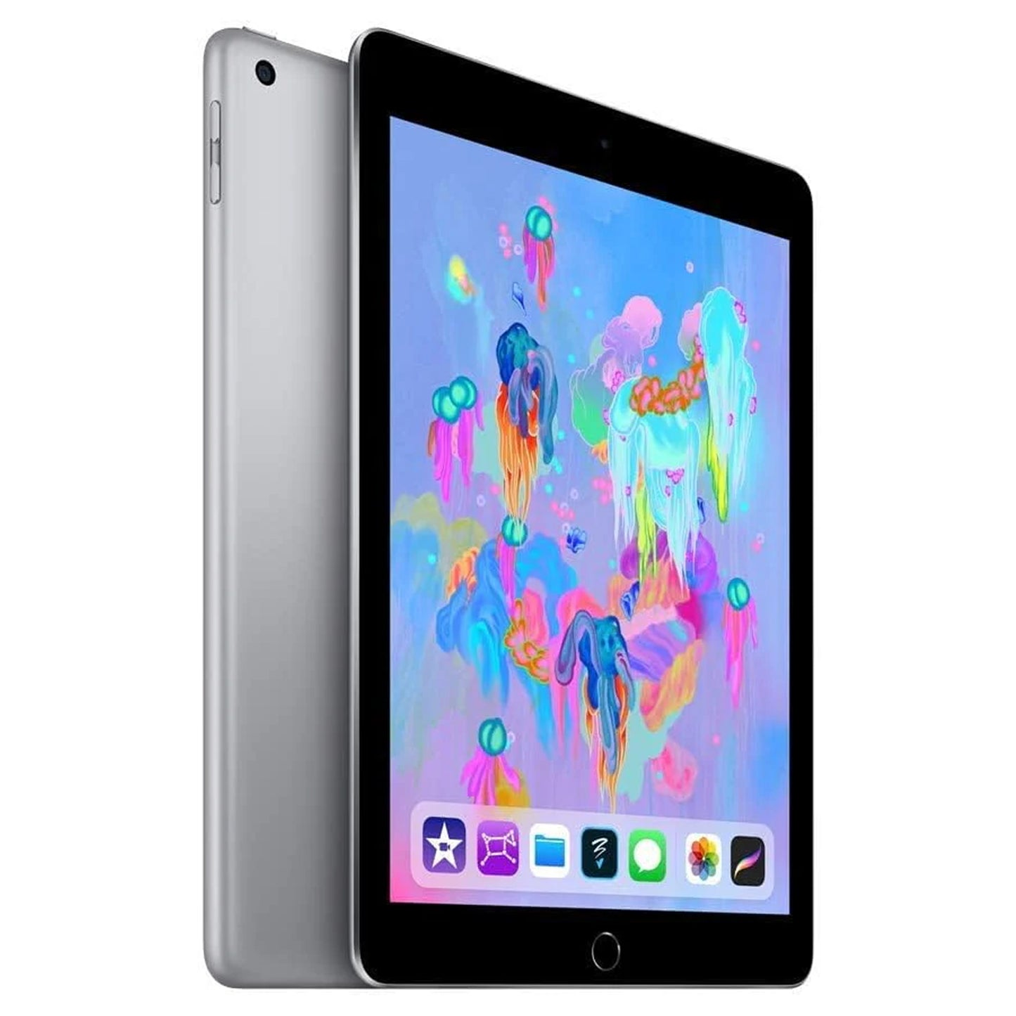 Apple iPad (6th Gen) – 9.7" Retina Display, A10 Fusion Chip, 32GB, Wi-Fi, 8MP Rear & 1.2MP Front Camera, All-Day Battery Life – Space Gray (Renewed)