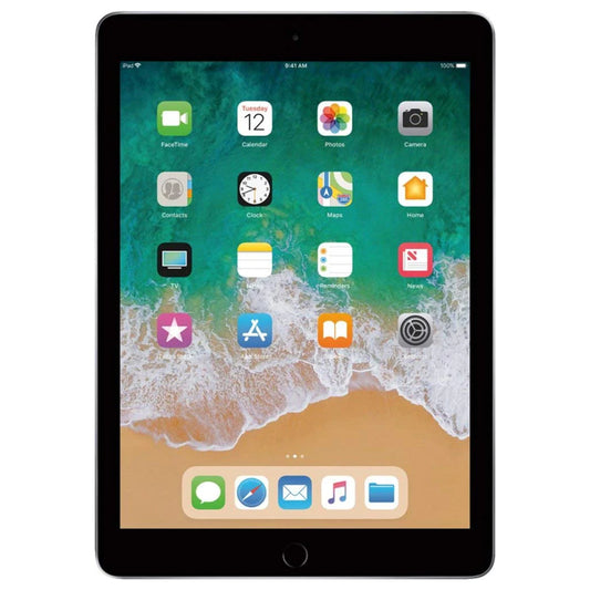 Apple iPad (5th Gen) – 9.7" Retina Display, A9 Chip, 128GB, Wi-Fi, 8MP Rear & 1.2MP Front Camera, All-Day Battery Life – Space Gray (Renewed)